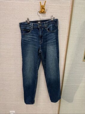 PAIGE Men's Indigo Denim Jeans with Contrast Stitching